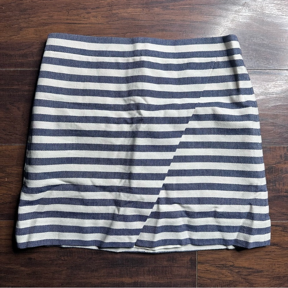 J. Crew Striped Cotton Mini Skirt Size 4 - Picture 2 of 9